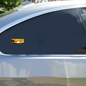 Hawaii State Sunset Bumper Sticker - Car Decals - U.S. Custom Stickers