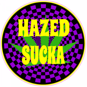 Hazed Psychedelic Cannabis Circle Sticker - U.S. Custom Stickers