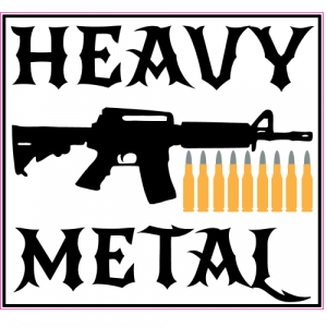 Heavy Metal AR-15 Sticker - U.S. Custom Stickers