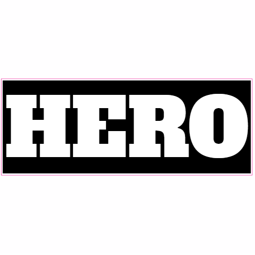 Hero Black Decal - U.S. Customer Stickers