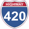 Highway 420 Road Sign Decal - U.S. Customer Stickers