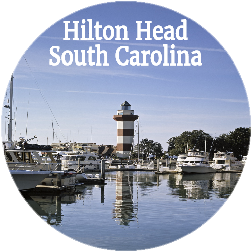 Hilton Head Harbor Circle Decal - U.S. Customer Stickers