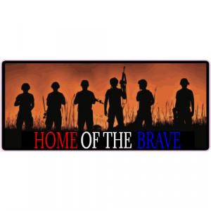 Home Of The Brave Soldier Sticker - U.S. Custom Stickers