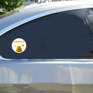 Honey Buy Local Circle Sticker - Car Decals - U.S. Custom Stickers