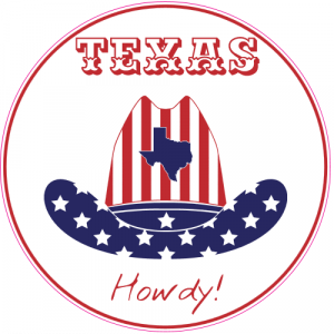 Howdy From Texas Circle Decal - U.S. Custom Stickers