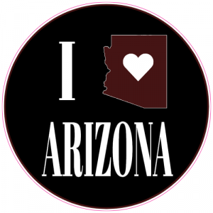 I Love Arizona State Sticker - U.S. Custom Stickers