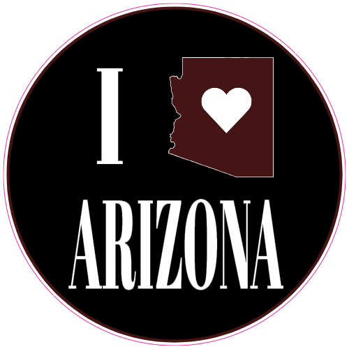 I Love Arizona State Sticker - U.S. Custom Stickers