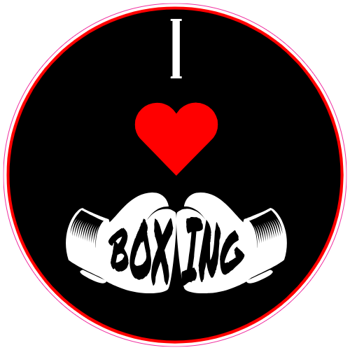 I Love Boxing Sticker - U.S. Custom Stickers