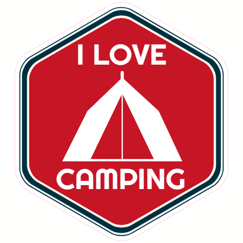 I Love Camping Decal - U.S. Customer Stickers