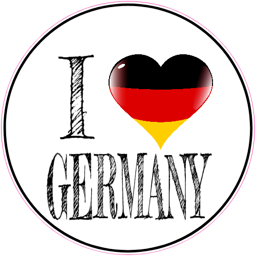 I Love Germany Sticker - U.S. Custom Stickers