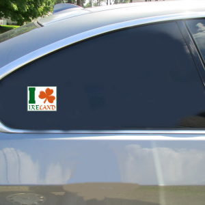 I Love Ireland Shamrock Sticker - Car Decals - U.S. Custom Stickers