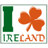 I Love Ireland Shamrock Sticker - U.S. Custom Stickers