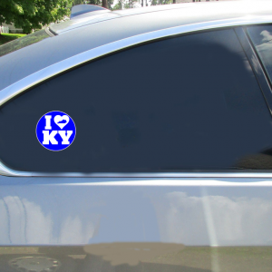 I Love KY Kentucky Circle Sticker - Car Decals - U.S. Custom Stickers