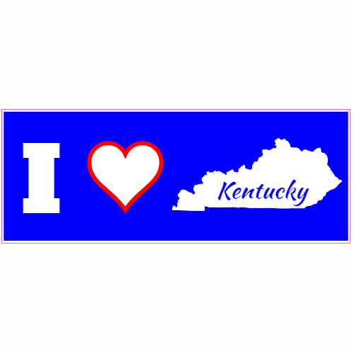 I Love Kentucky Bumper Decal - U.S. Customer Stickers