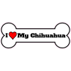I Love My Chihuahua Bone Decal - U.S. Customer Stickers