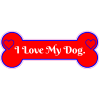 I Love My Dog Bone Sticker - U.S. Custom Stickers