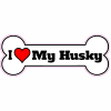 I Love My Husky Dog Bone Decal - U.S. Customer Stickers