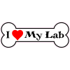 I Love My Lab Dog Bone Decal - U.S. Customer Stickers