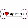 I Love My Pit Bull Bone Sticker - U.S. Custom Stickers