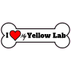 I Love My Yellow Lab Dog Bone Decal - U.S. Customer Stickers