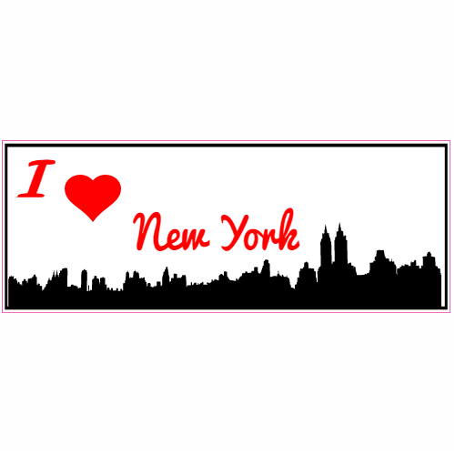 I Love New York City Sticker - U.S. Custom Stickers