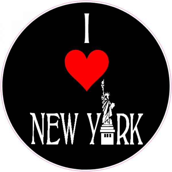 I Love New York Lady Liberty Sticker U.S. Custom Stickers