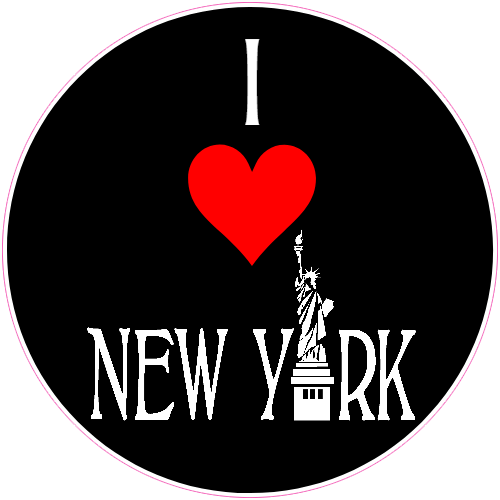 I Love New York Lady Liberty Sticker - U.S. Custom Stickers
