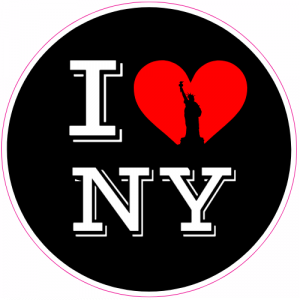 I Love New York Statue of Liberty Sticker - U.S. Custom Stickers