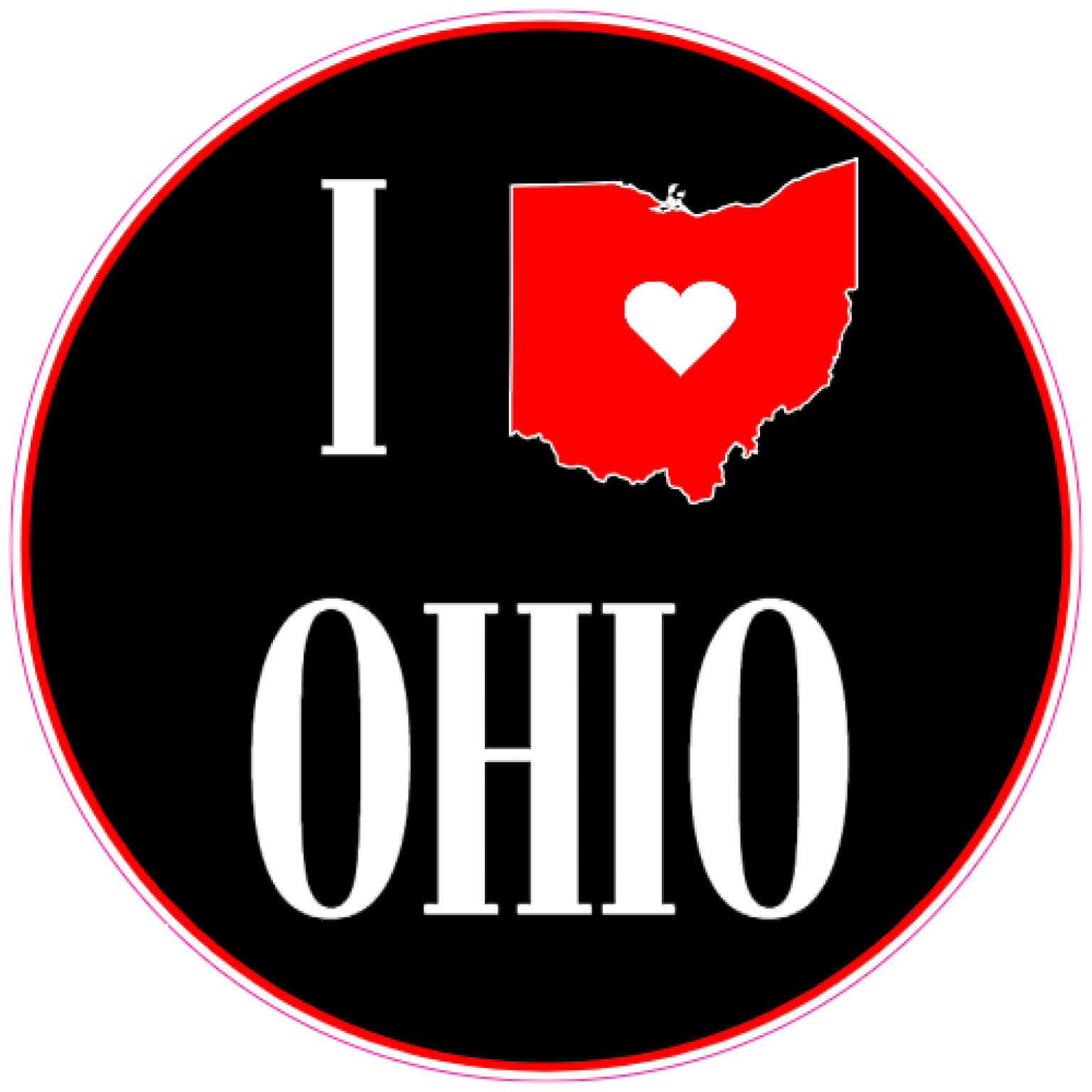 Cincinnati Ohio Skyline State Shaped Sticker U.S. Custom Stickers
