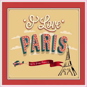 I Love Paris Sticker - U.S. Custom Stickers