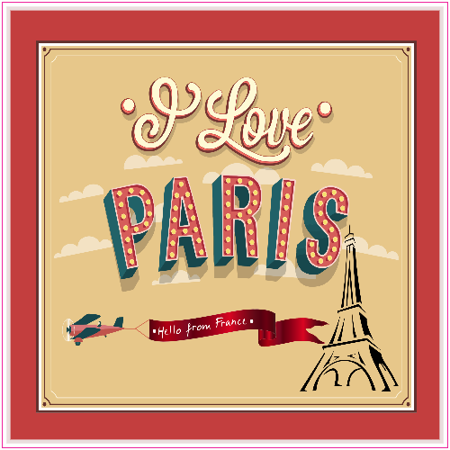 I Love Paris Sticker - U.S. Custom Stickers