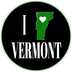 I Love Vermont State Sticker - U.S. Custom Stickers