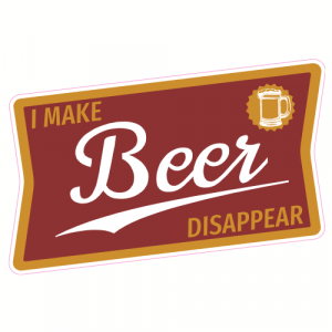 I Make Beer Disappear Funny Decal - U.S. Customer Stickers