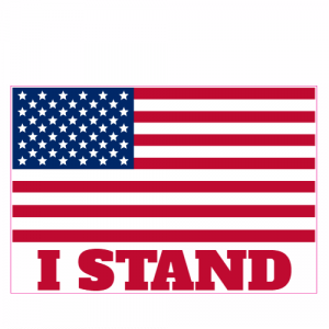 I Stand American Flag Decal - U.S. Customer Stickers