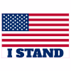 I Stand For The American Flag Decal - U.S. Customer Stickers