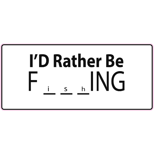 Funny I Rather Be Fishing Decal Sticker Car Truck Motorcycle Window Ipad Lap
