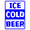 Ice Cold Beer Sign Decal - U.S. Customer Stickers