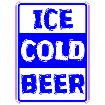 Ice Cold Beer Sign Decal - U.S. Customer Stickers