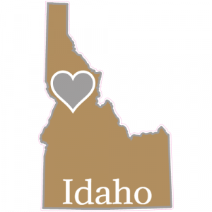 Idaho Heart State Shaped Decal - U.S. Customer Stickers