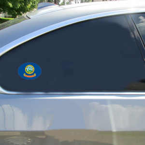 Idaho State Flag Oval Sticker - Car Decals - U.S. Custom Stickers