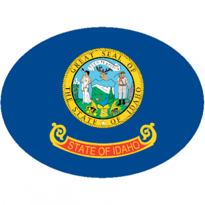 Idaho State Flag Oval Decal - U.S. Customer Stickers