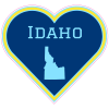 Idaho State Heart Shaped Decal - U.S. Customer Stickers