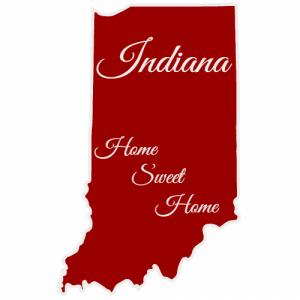 Indiana Home Sweet Home State Sticker - U.S. Custom Stickers