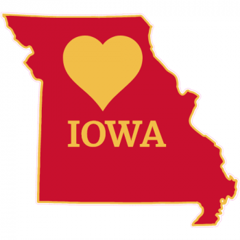 Iowa Heart State Shaped Decal - U.S. Customer Stickers