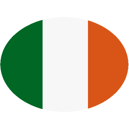 Ireland Flag Oval Decal - U.S. Customer Stickers