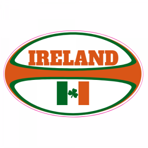 Ireland Rugby Ball Decal - U.S. Customer Stickers