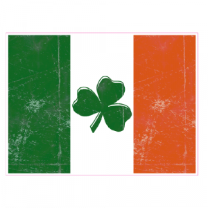 Irish Flag Distressed Sticker - U.S. Custom Stickers