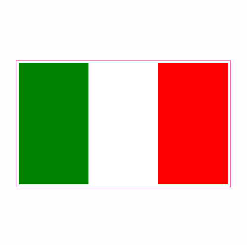 Cut Vinyl Sticker Circular Italy Flag Dauer Outdoors > 10 Years