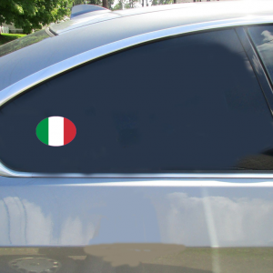 Italy Oval Flag Sticker - Car Decals - U.S. Custom Stickers