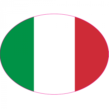 Italy Oval Flag Decal - U.S. Customer Stickers